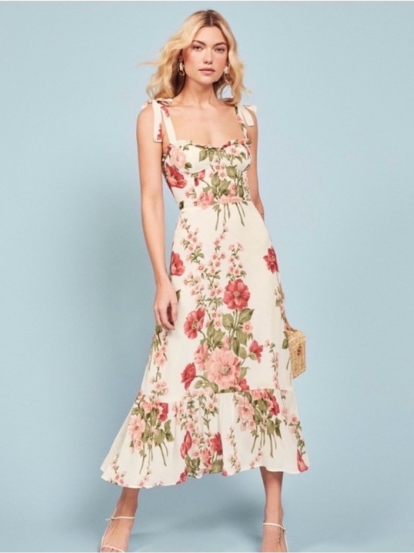 Reformation Nikita Etienne Floral Dress